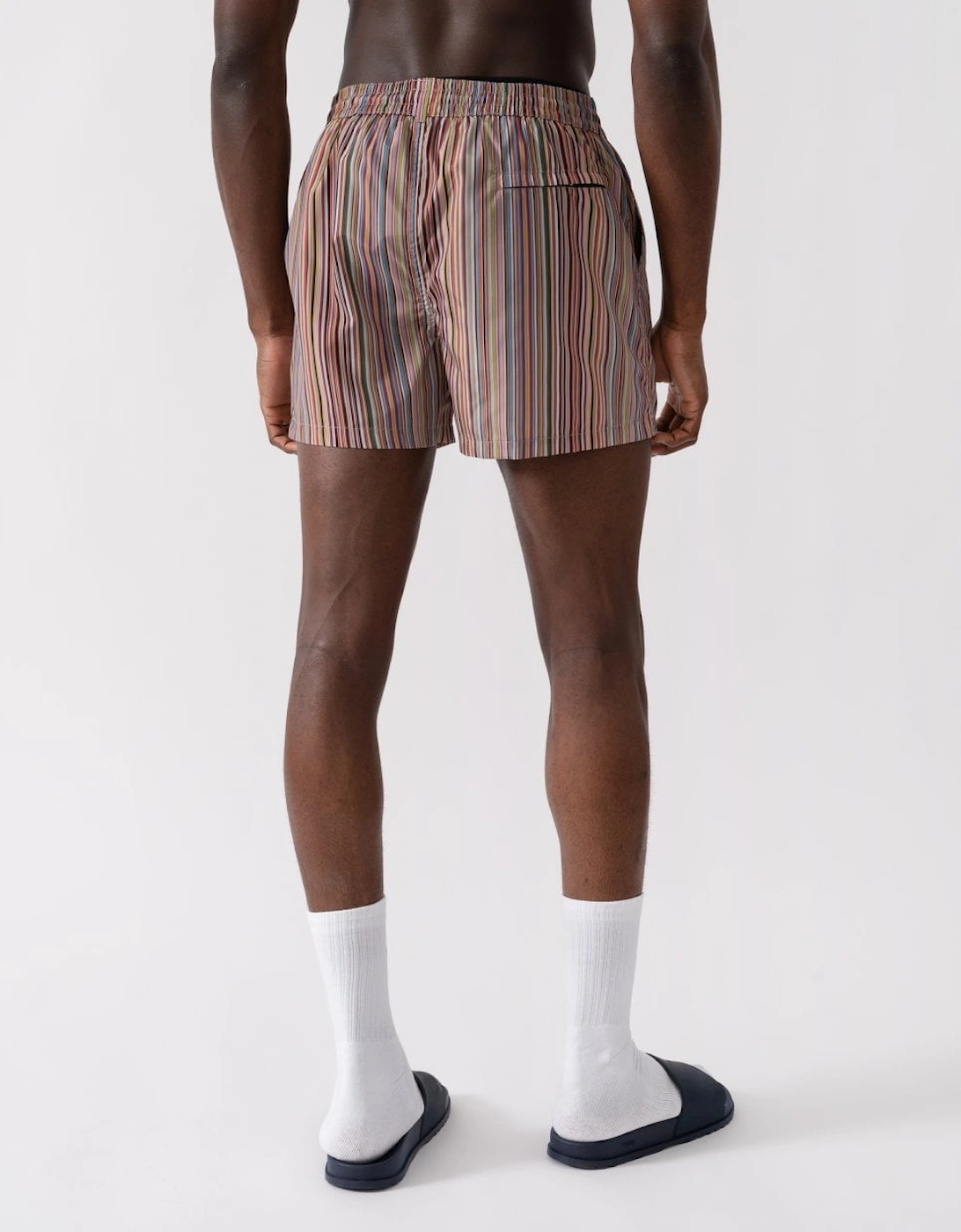 Mens Signature Stripe Swim Shorts