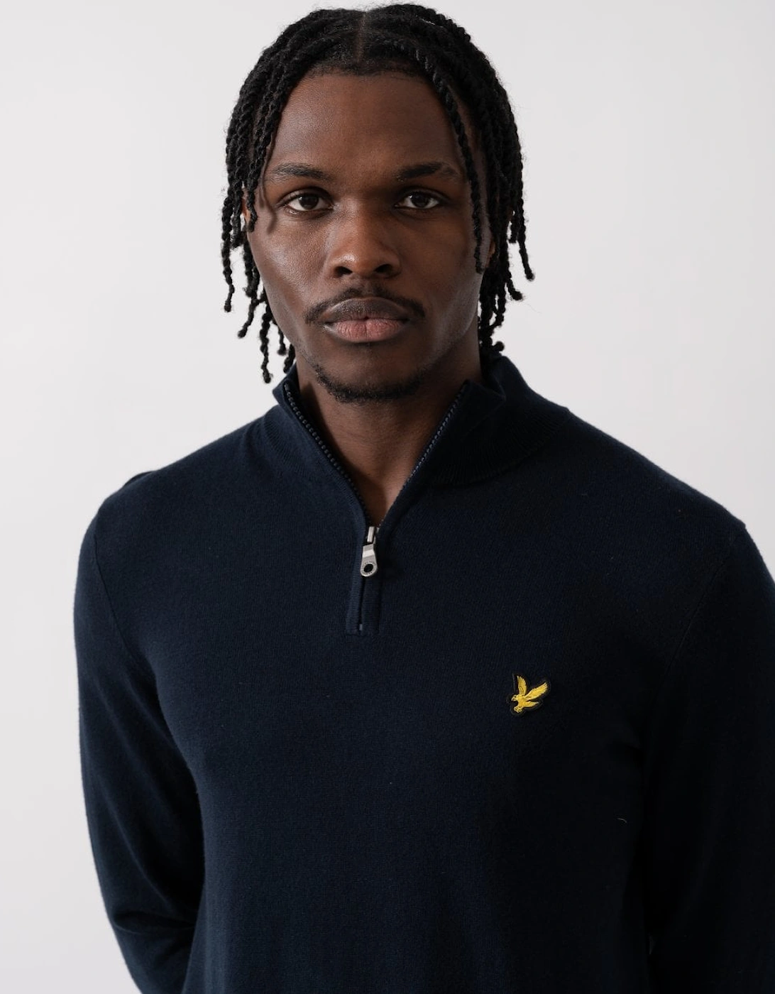 Lyle & Scott Cotton Merino Mens Quarter Zip Jumper