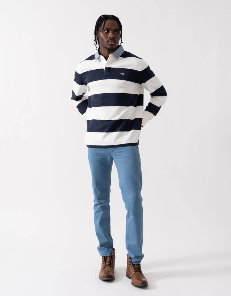 Mens Regular Fit Chambray Stripe Heavy Rugger