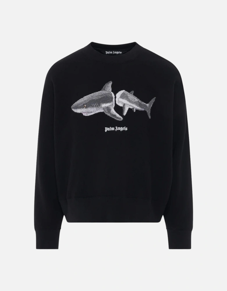 Broken Shark Logo Sweatshirt in Black