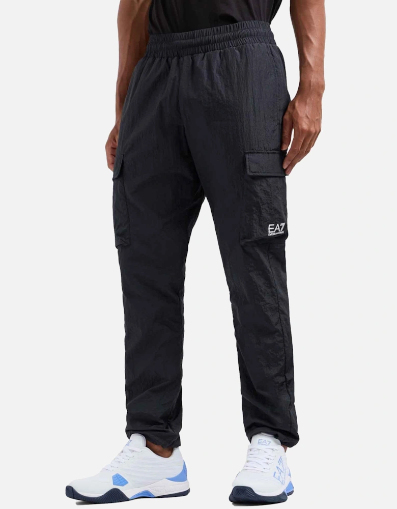 Emporio Armani Core Identity Nylon Cargo Jogger Pants Black