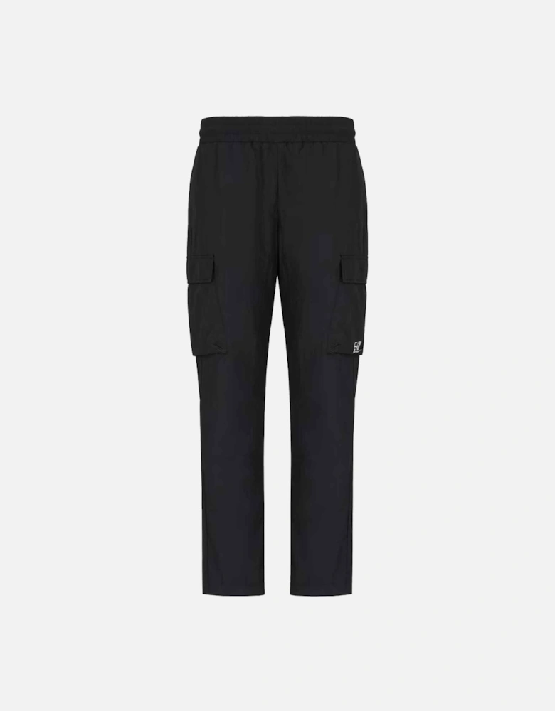 Emporio Armani Core Identity Nylon Cargo Jogger Pants Black