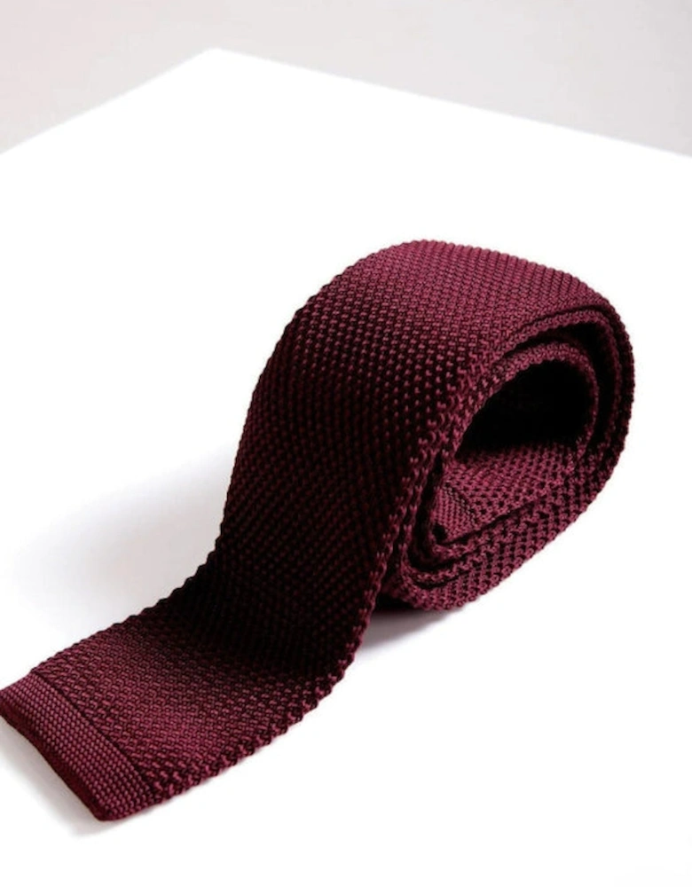 Knitted Tie - Wine