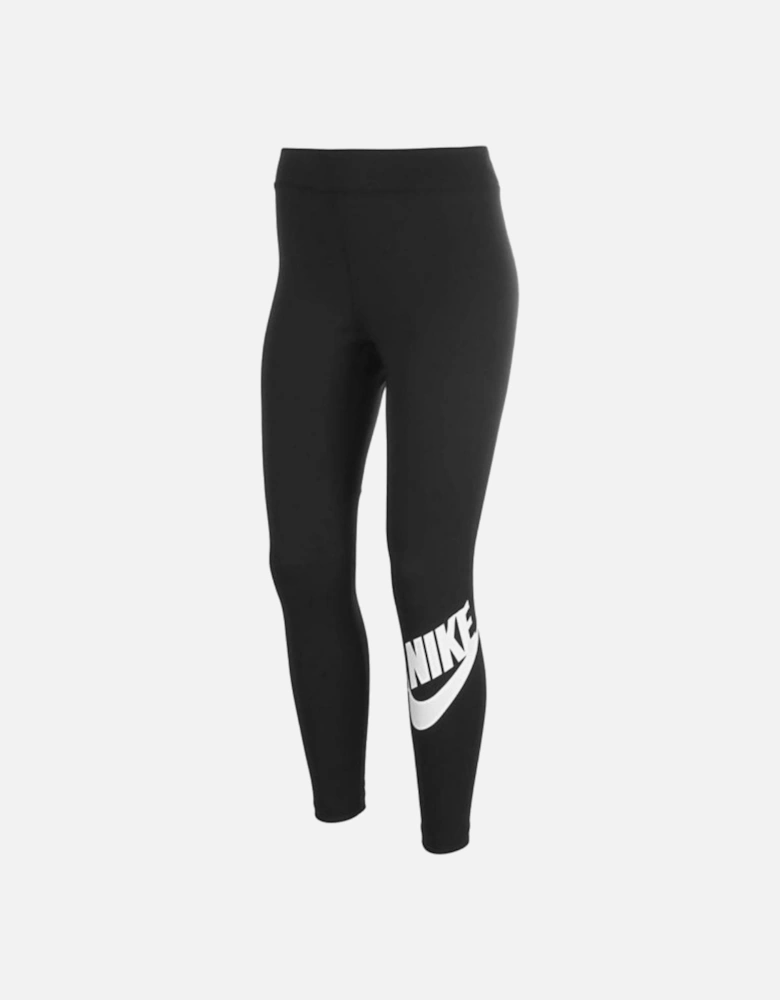 Large Swoosh Logo Black Leggings