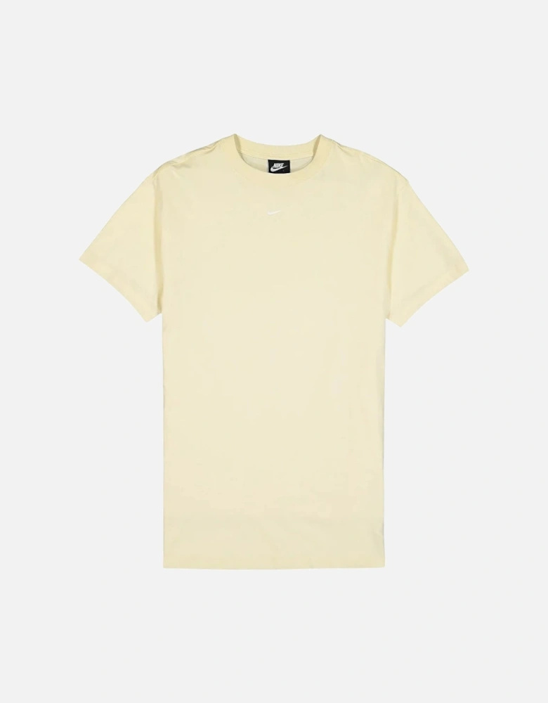 Swoosh Logo Loose Fit Cream T-Shirt