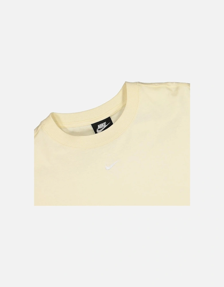 Swoosh Logo Loose Fit Cream T-Shirt