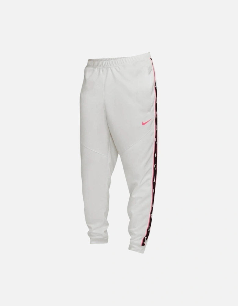 Logo Taped Hem White Sweatpants