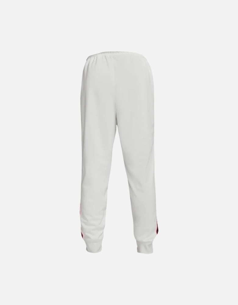 Logo Taped Hem White Sweatpants