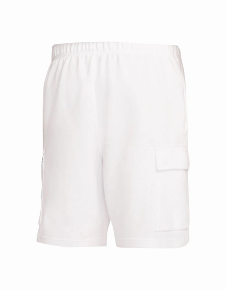 Blue Swoosh Pockets White Shorts