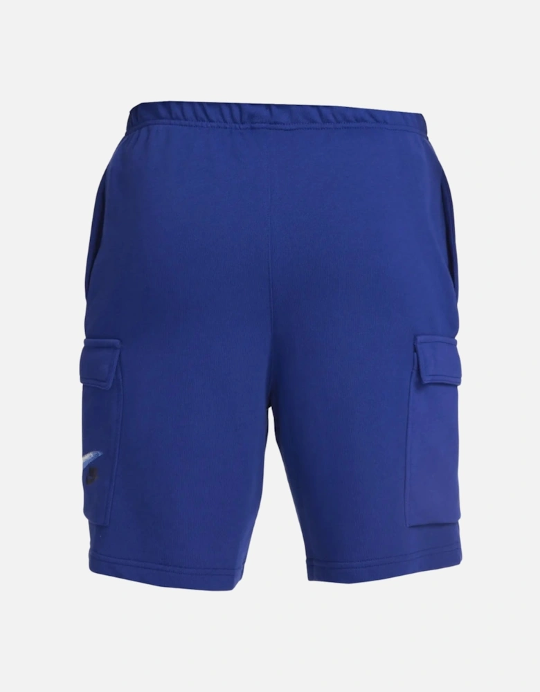 Branded Pockets Blue Shorts