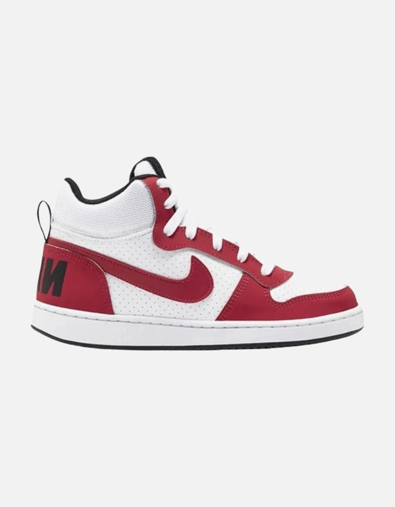 Court Borough Mid Top Red Trainers