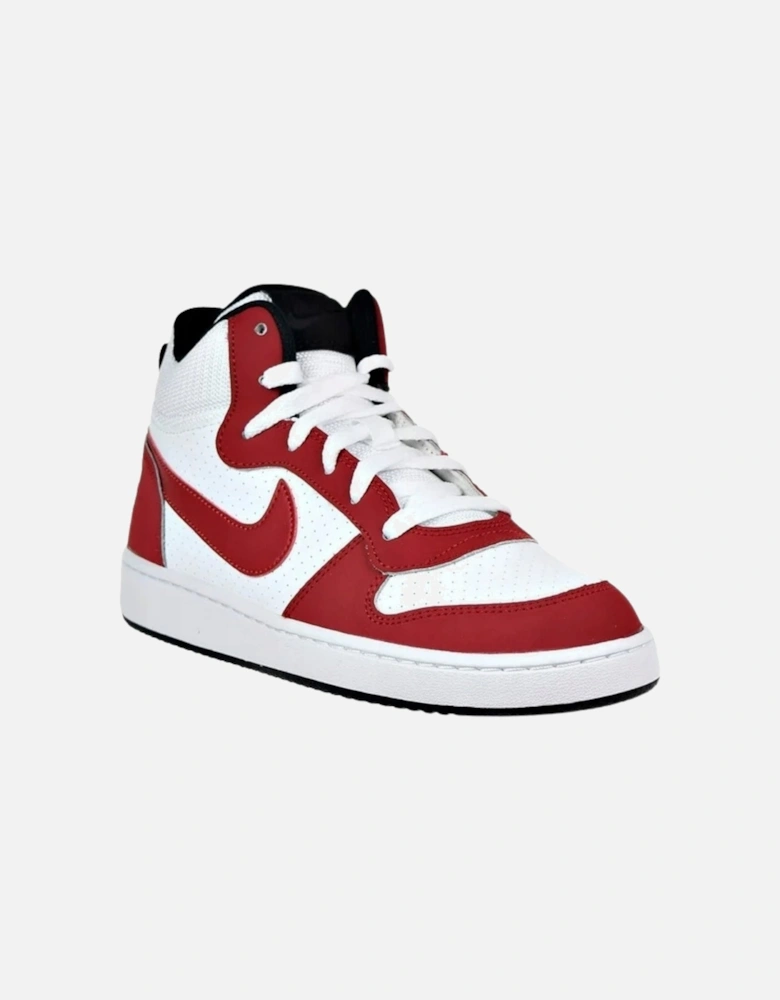 Court Borough Mid Top Red Trainers