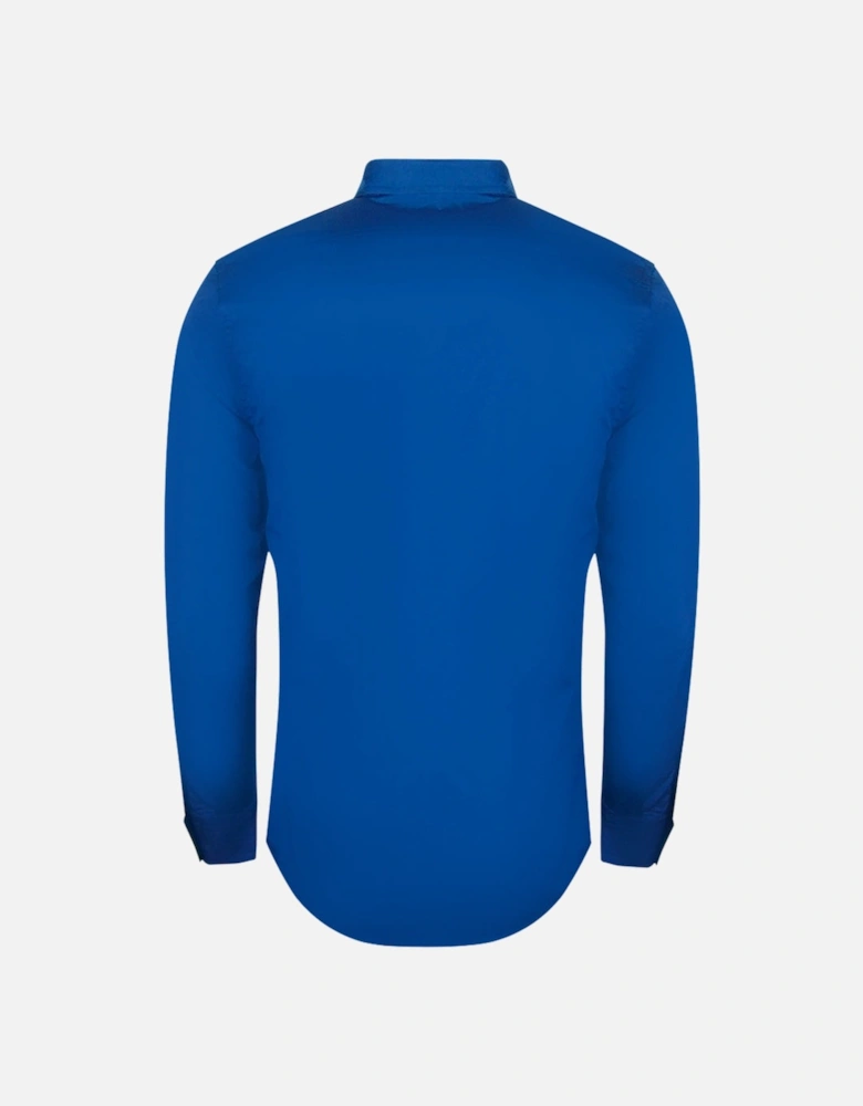 Long Sleeve Bright Blue Shirt