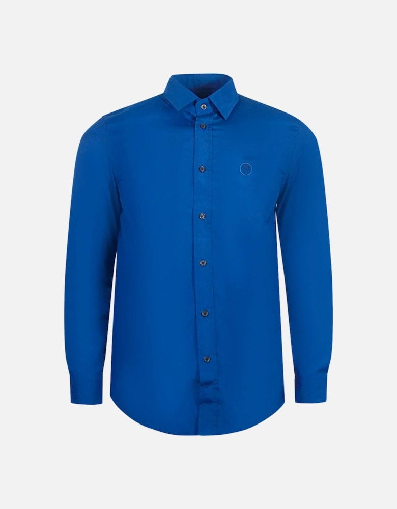 Long Sleeve Bright Blue Shirt