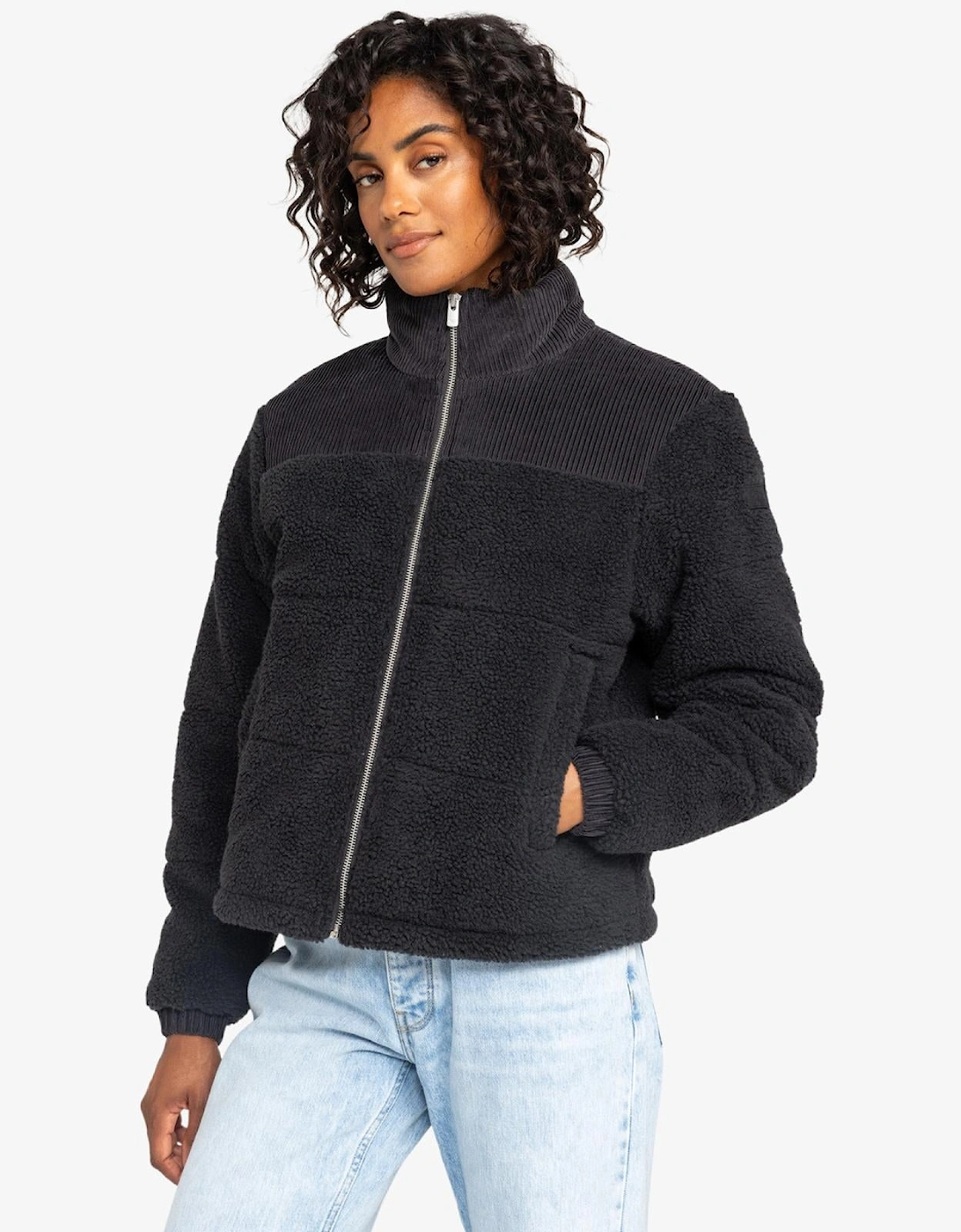 Roxy Women's Roxy Womens Fall For You Full Zip Fleece - Grey
