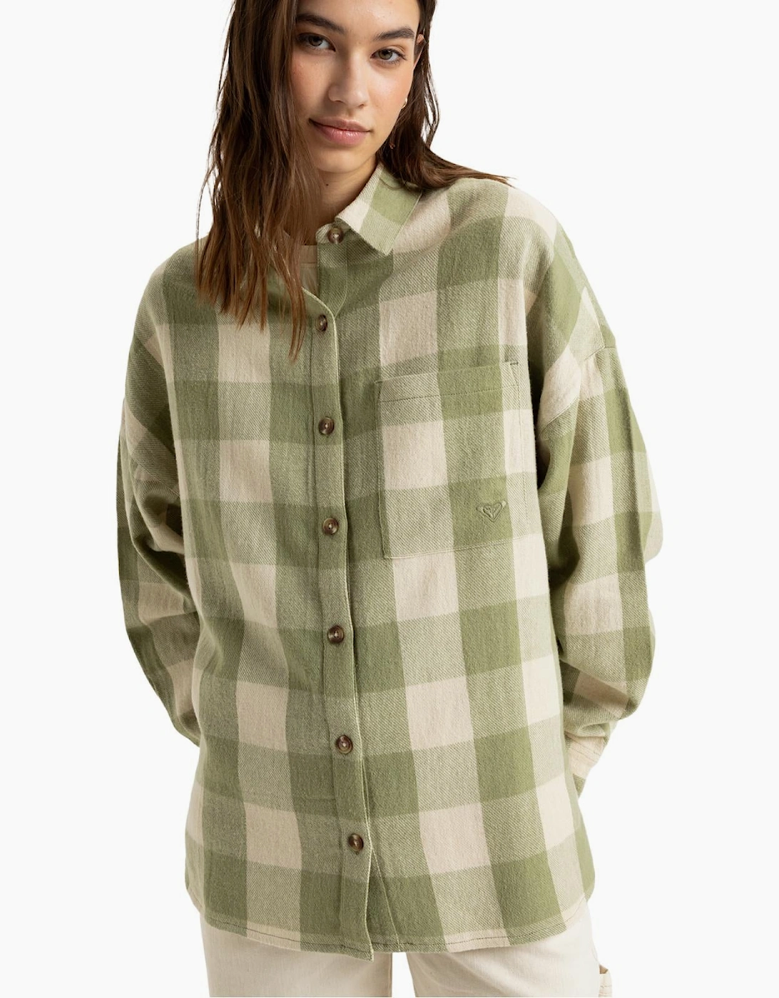 Roxy Women's Roxy Womens Lets Get Away Long Sleeve Shirt - Green