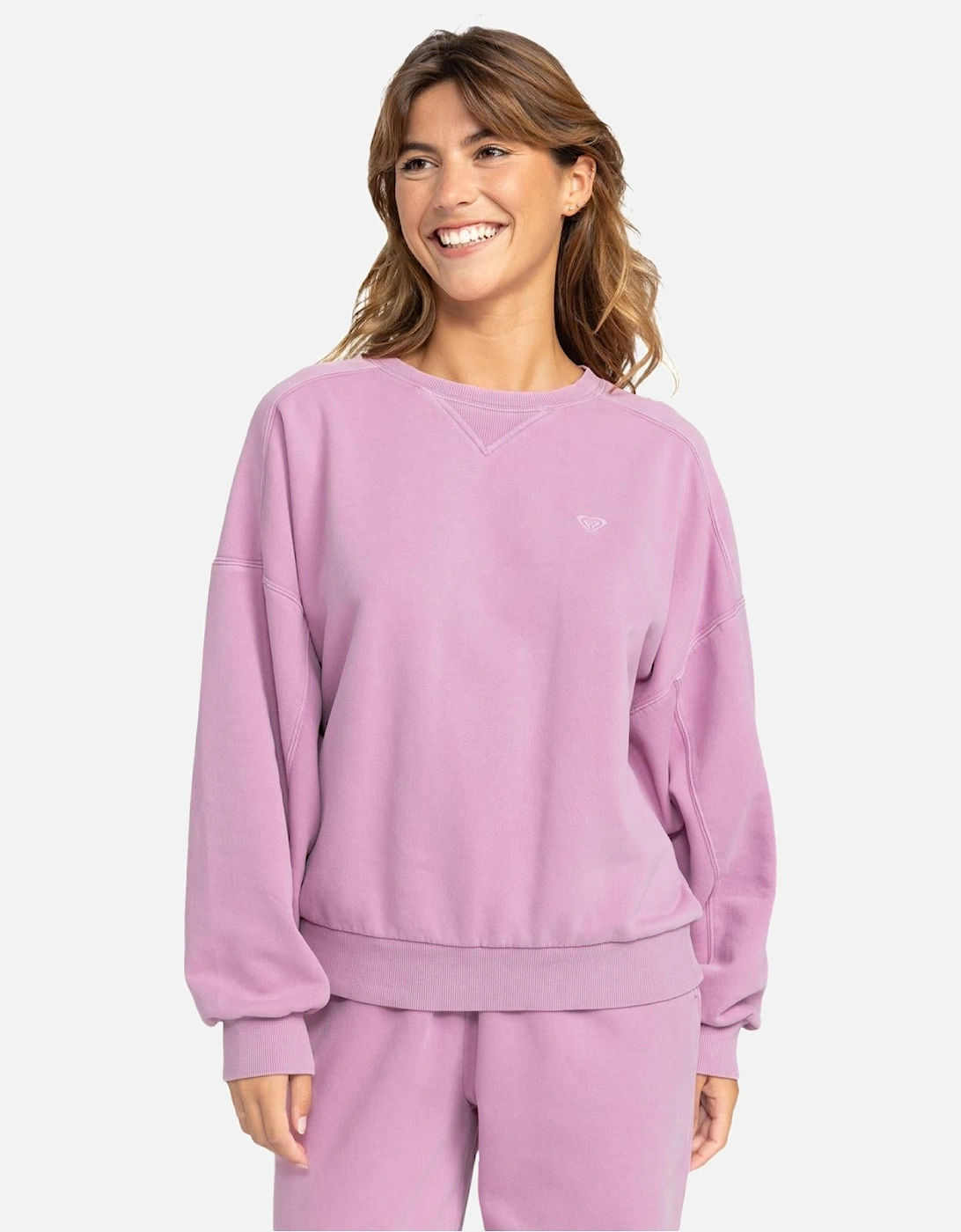 Women's Roxy Womens Oasis Haze Pullover Sweatshirt - Mauve Orchid - Size: M