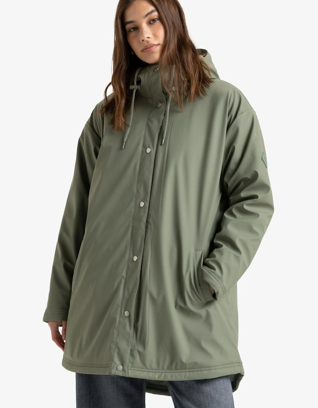 Womens Rain Road Waterproof Rain Jacket, 2 of 1