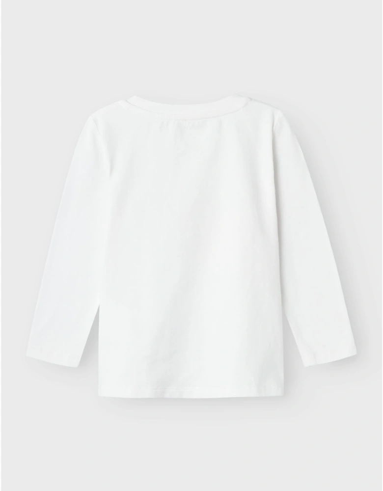 Mini Sarah Long Sleeve Box Top Bright White