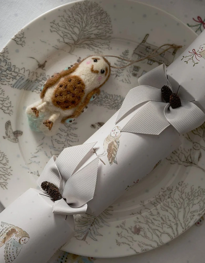 Snowy Owls Christmas Crackers Set of Six