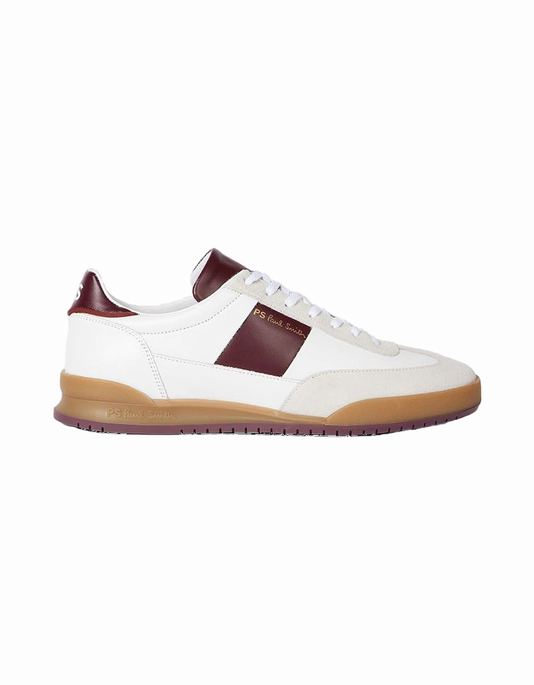 Dover Trainers, White/Burgudy, 6 of 5