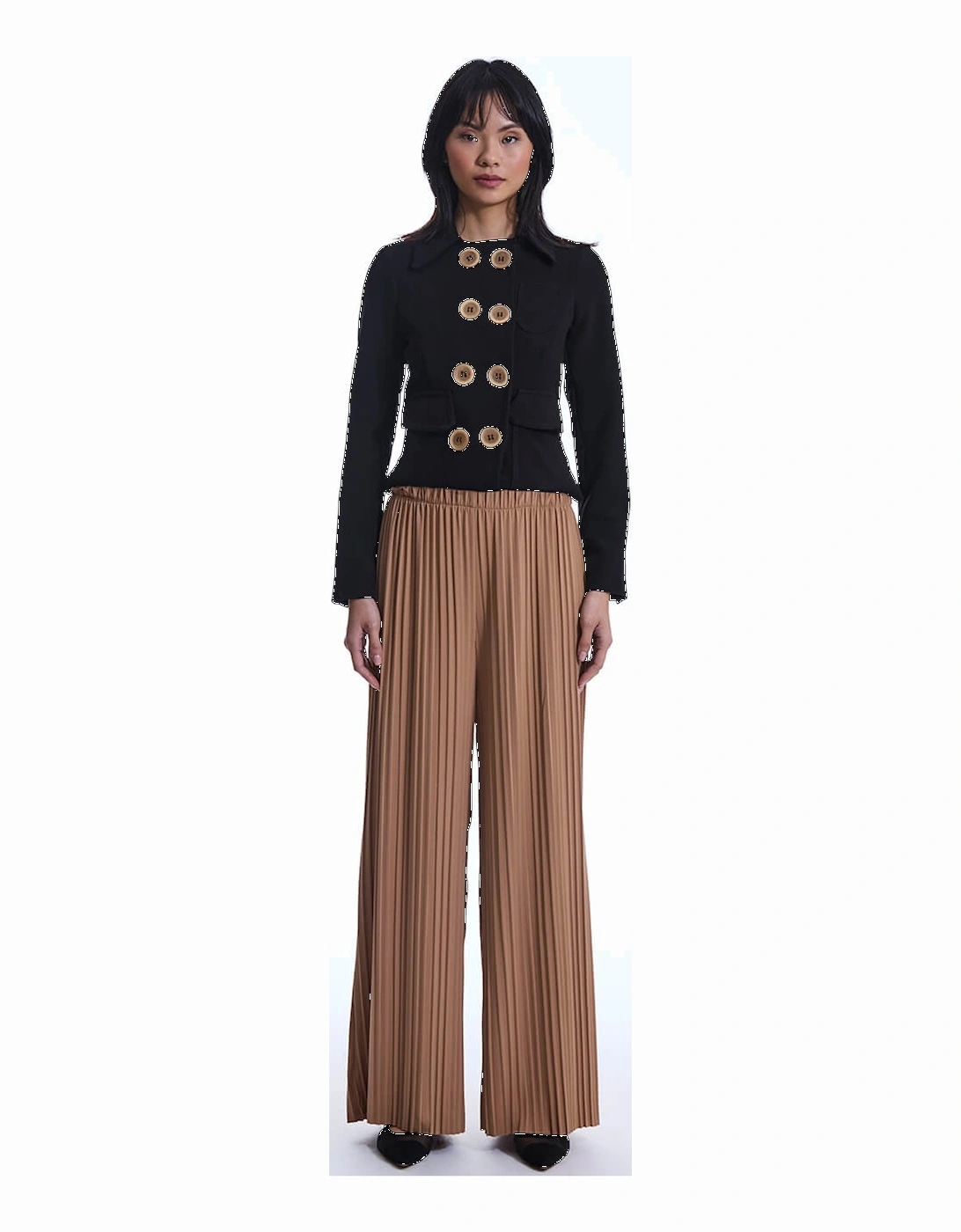 Pleated Camel Trousers, 2 of 1