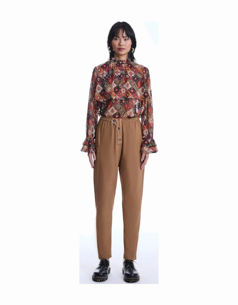 Cotton Camel Trousers