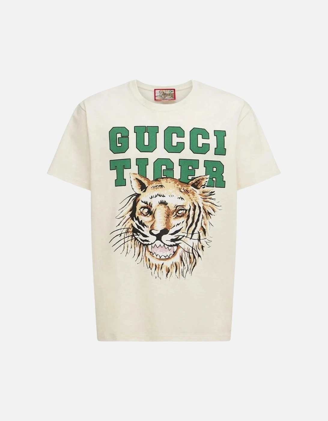 Tiger Print Logo T-Shirt in White, 3 of 2