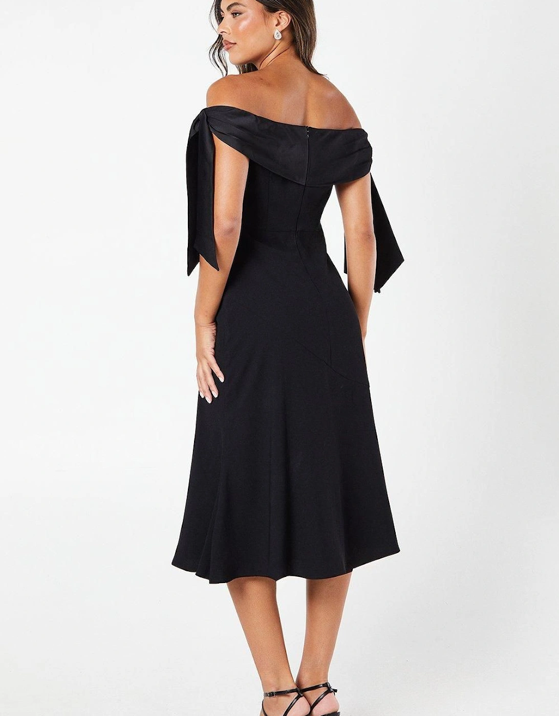 Bardot Tie Shoulder Midi Dress