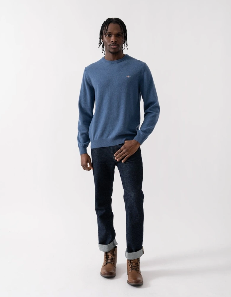 Mens Superfine Lambswool Crew Neck Jumper