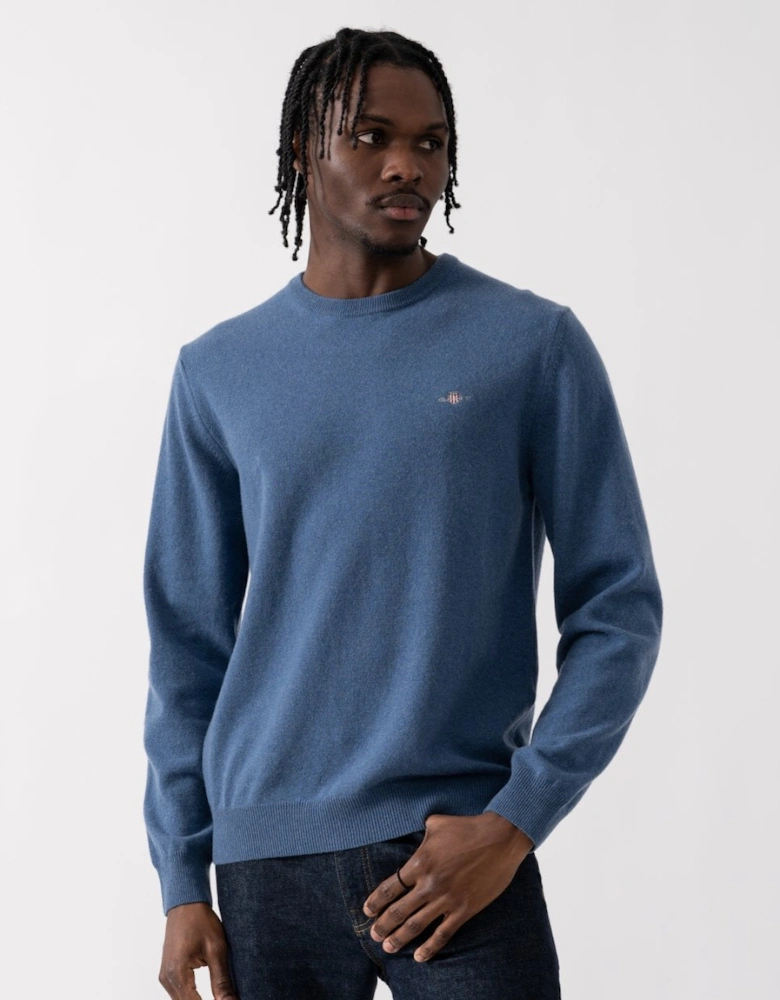 Mens Superfine Lambswool Crew Neck Jumper