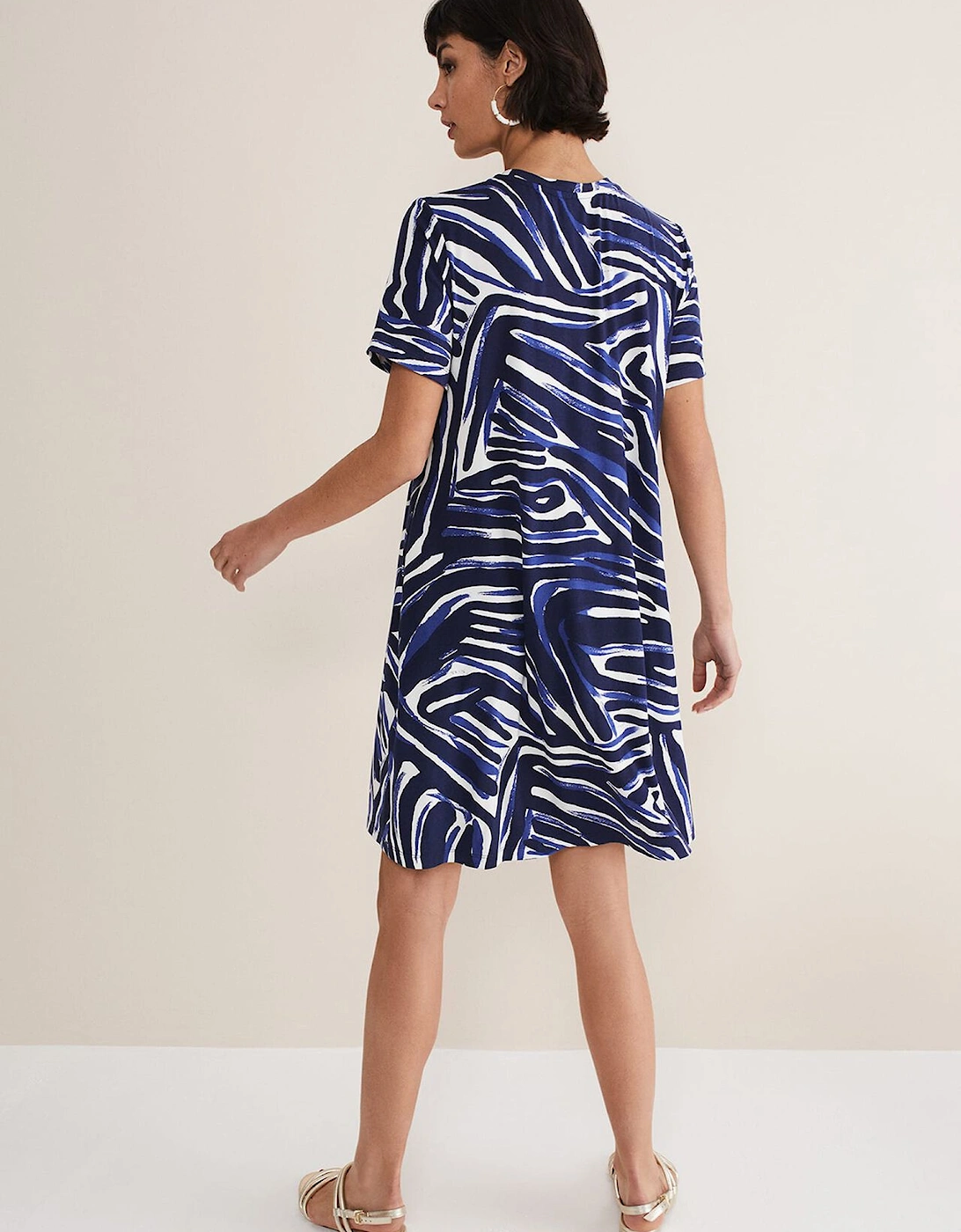 Isabelle Zebra Print Jersey Mini Dress