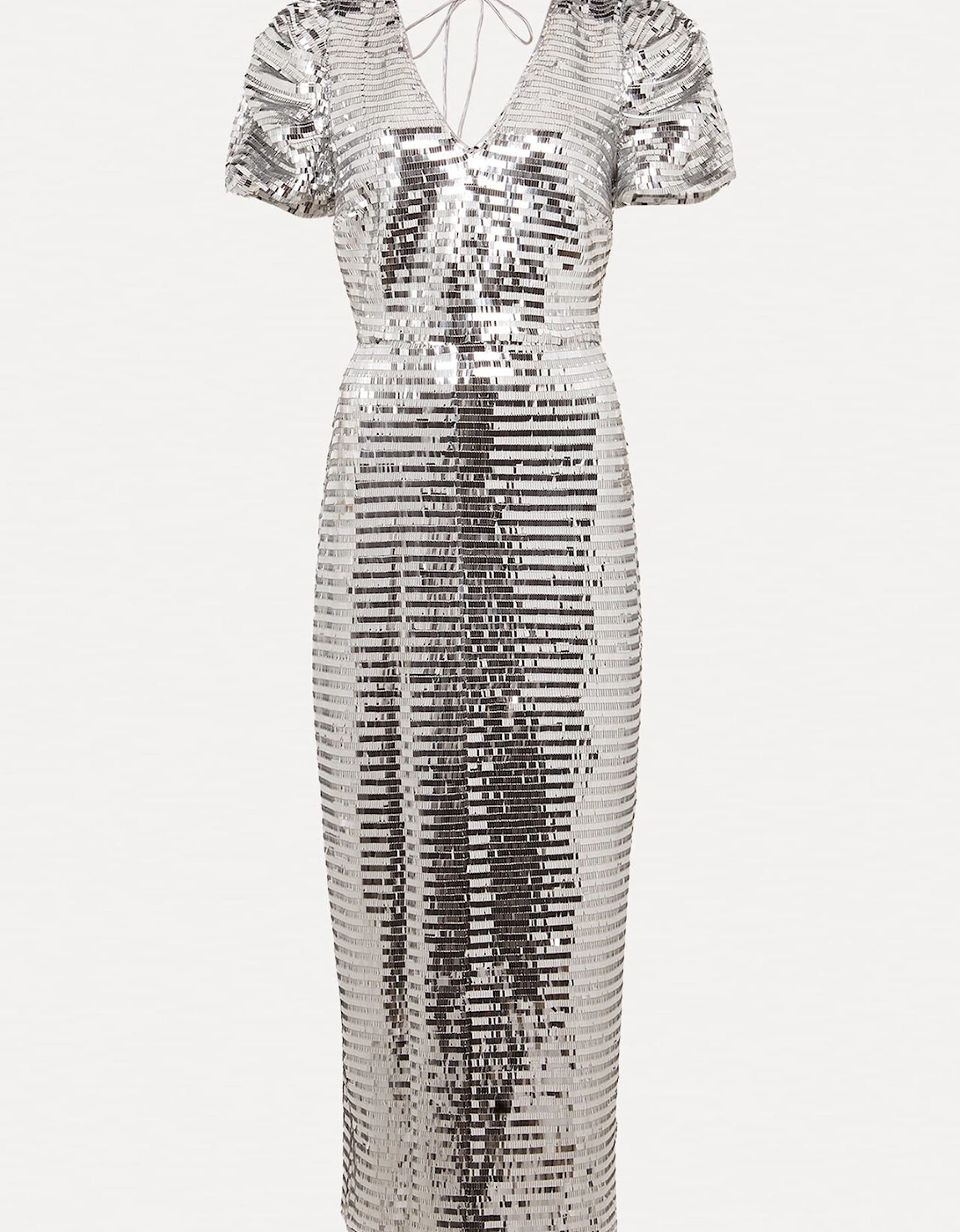 Novalie Silver Sequin Midaxi Dress