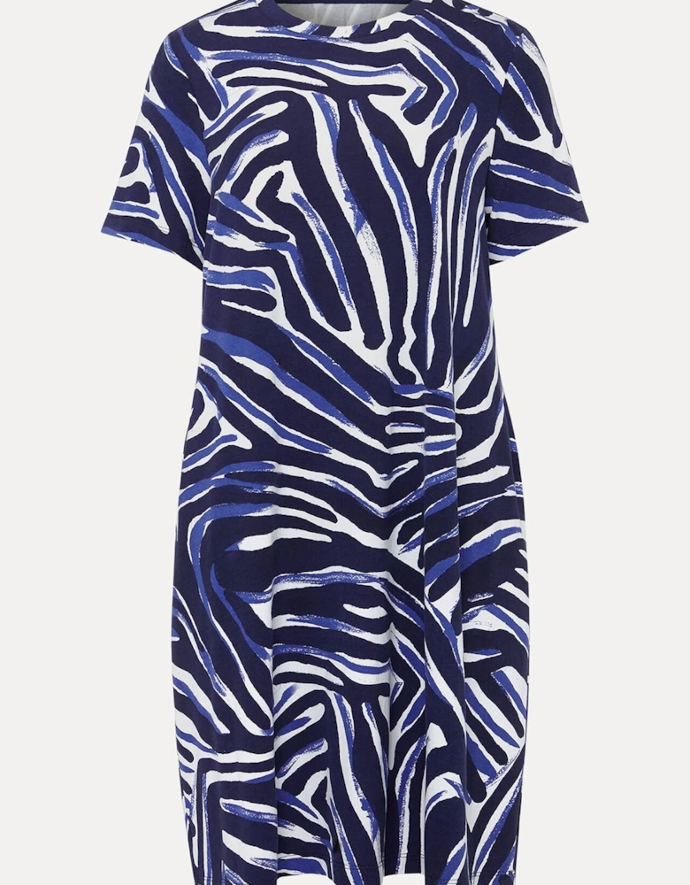 Isabelle Zebra Print Jersey Mini Dress