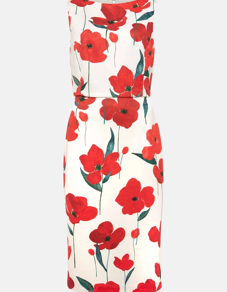 Lou-Poppy Floral Scuba Dress