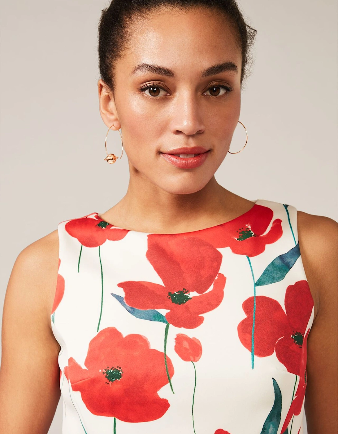 Lou-Poppy Floral Scuba Dress