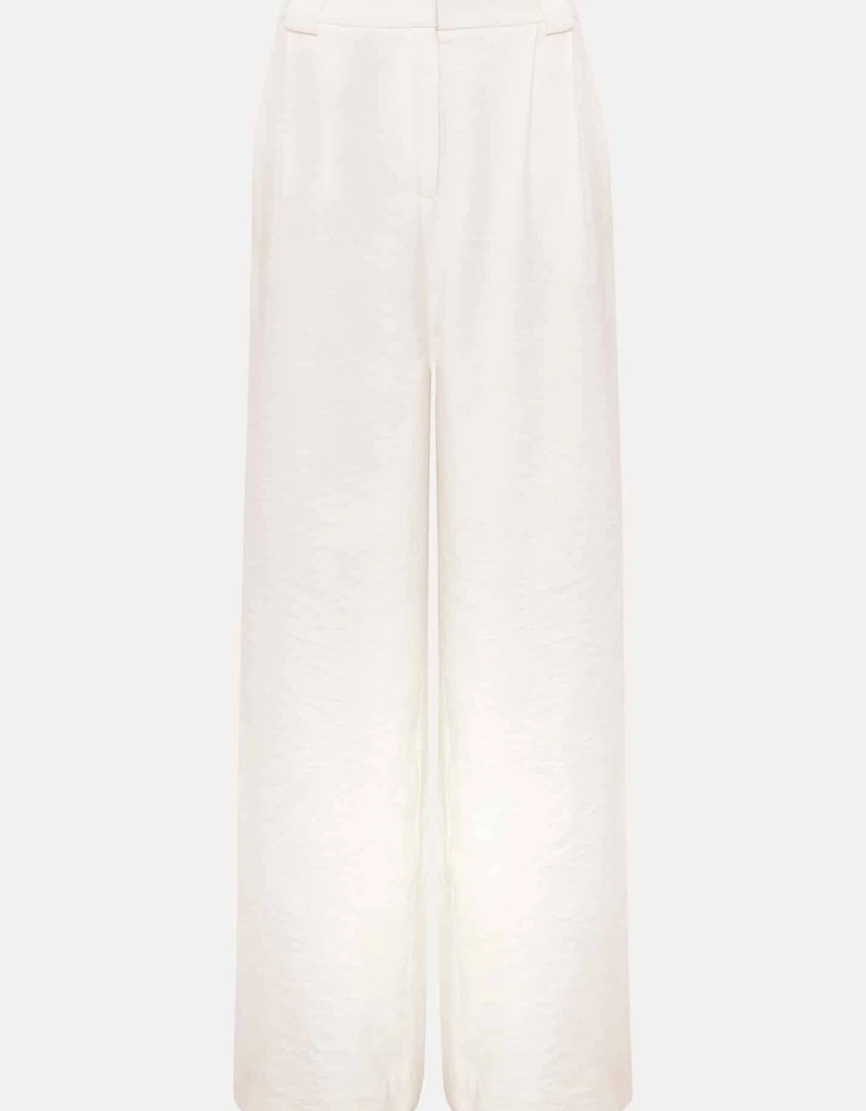 Tyla White Wide Leg Trousers