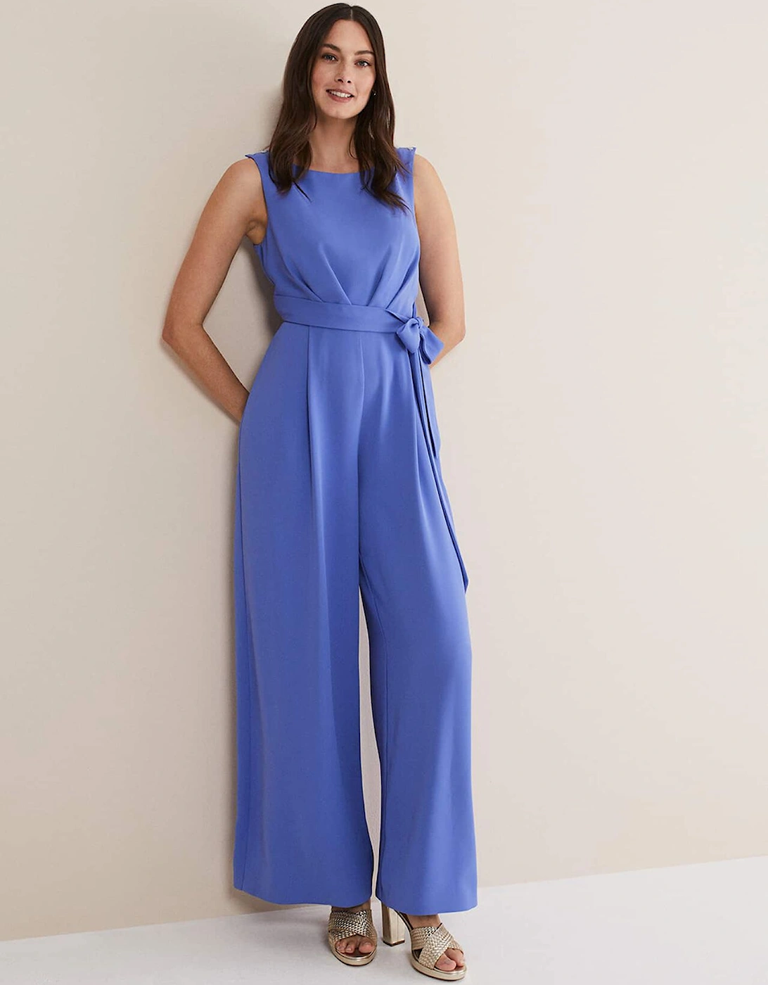 Elaina Blue Wide Leg Jumpsuit, 7 of 6