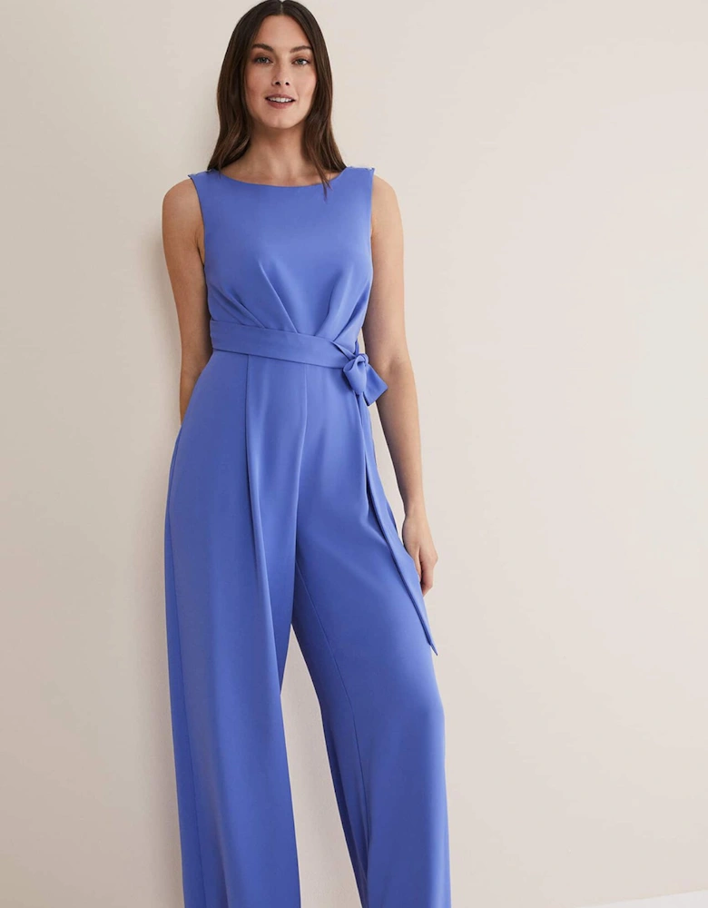 Elaina Blue Wide Leg Jumpsuit