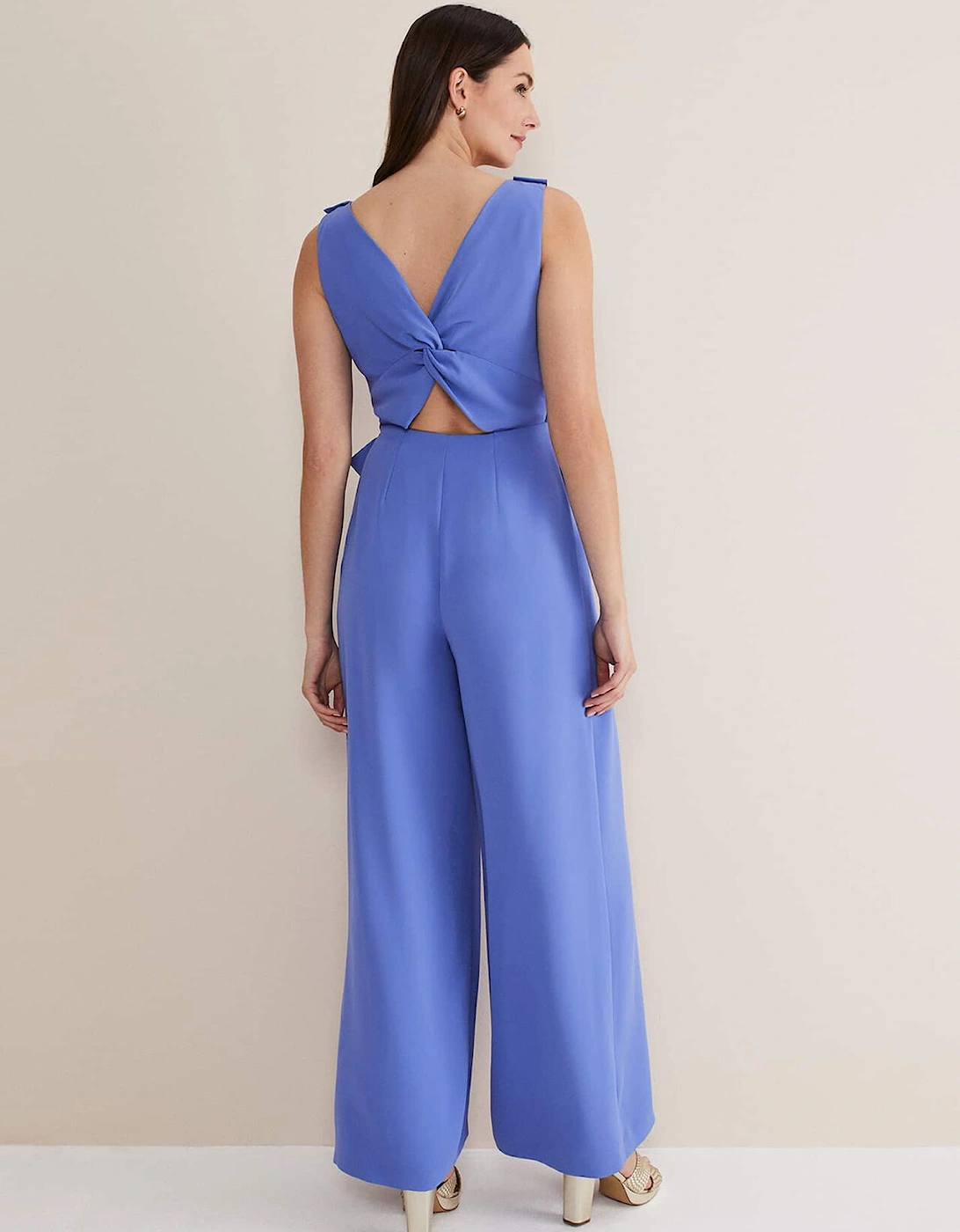 Elaina Blue Wide Leg Jumpsuit