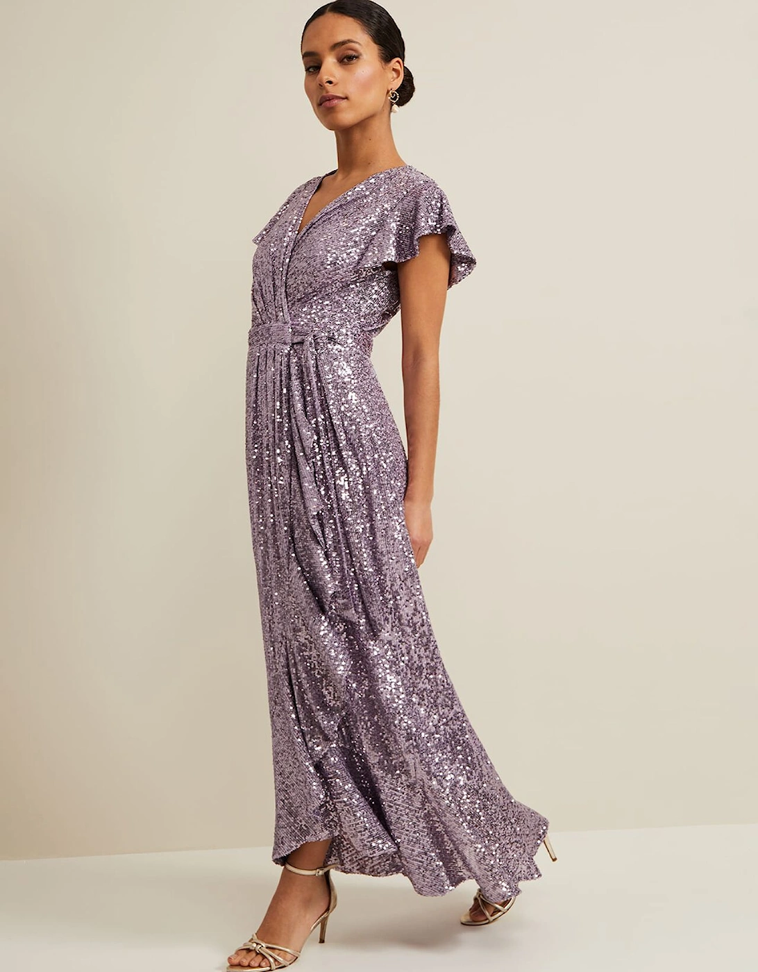 Petite Carina Sequin Maxi Dress