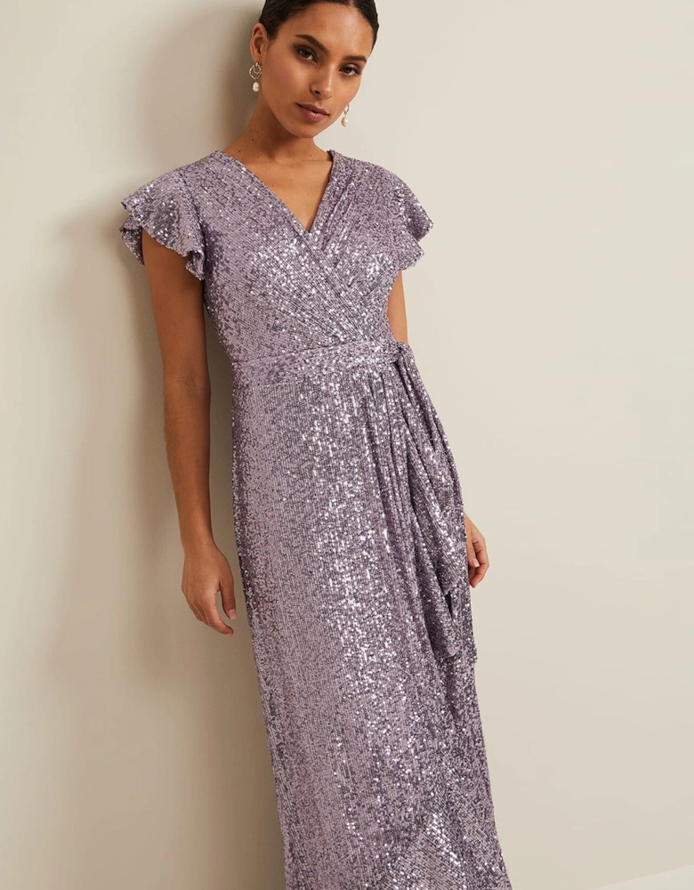 Petite Carina Sequin Maxi Dress