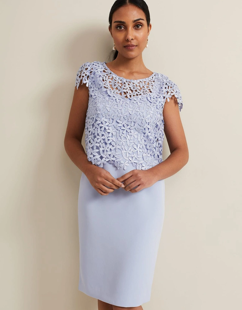 Petite Daisy Lace Double Layer Dress