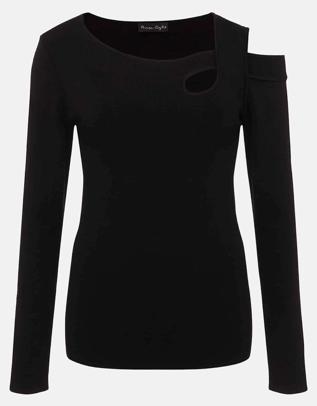 Wren Black Cut Out Knitted Top