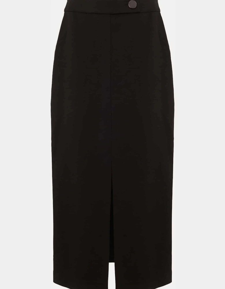 Brynn Black Midi Suit Skirt