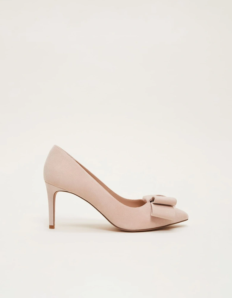 Suede Bow Front Court Shoe