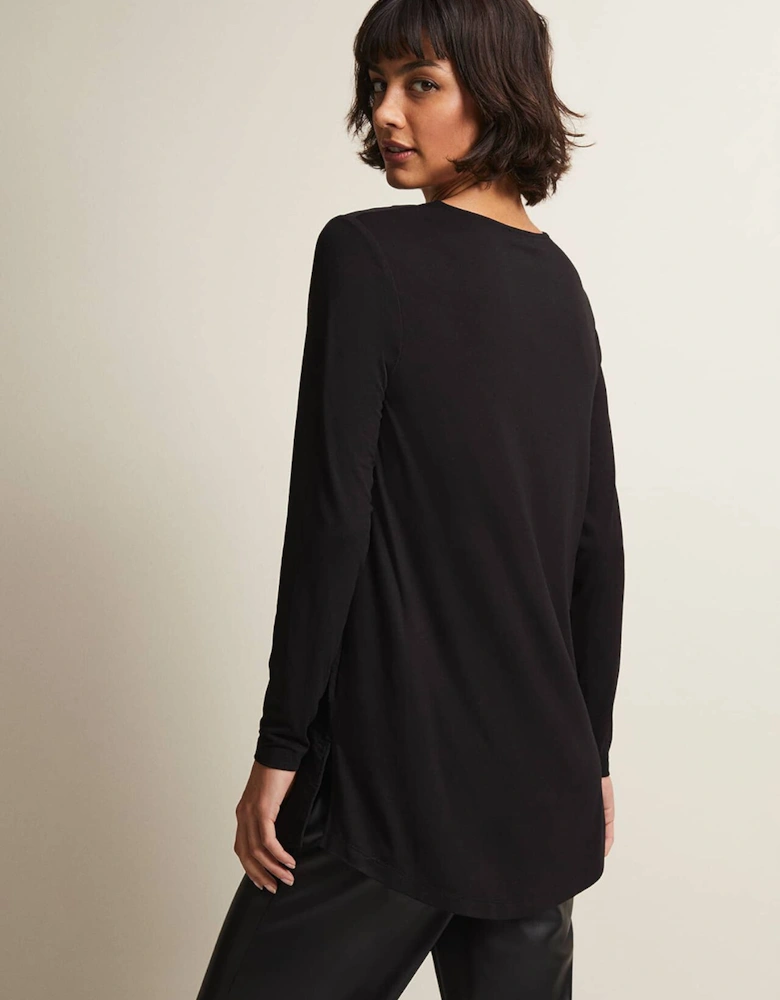 Alaina Longline Zip Detail Tunic