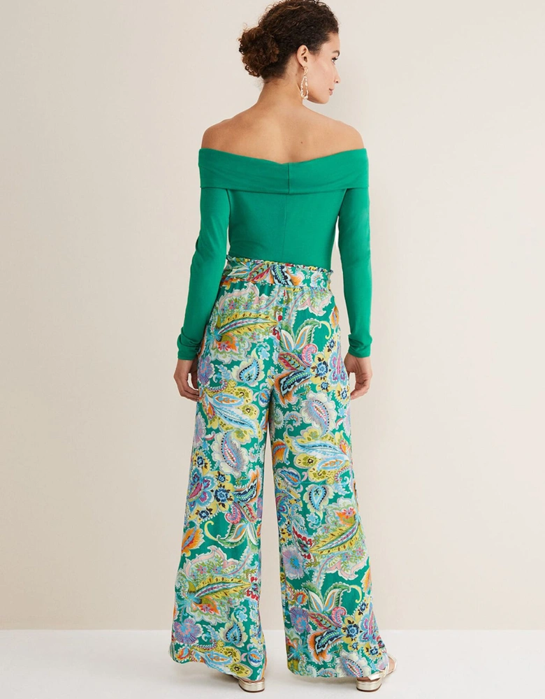 Paisley Wide Leg Trousers