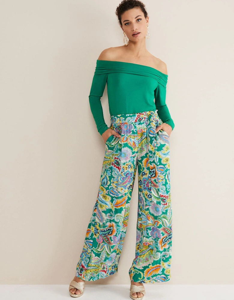 Paisley Wide Leg Trousers