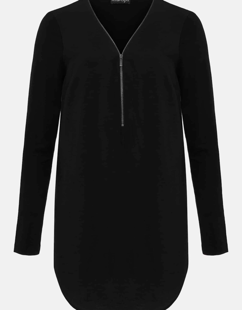 Alaina Longline Zip Detail Tunic